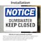Signmission Dumbwaiter Keep Closed, 5 in W x Rectangle, Vinyl Decal OS-2PACK-NS-D-35-L-11596 - alternate 2